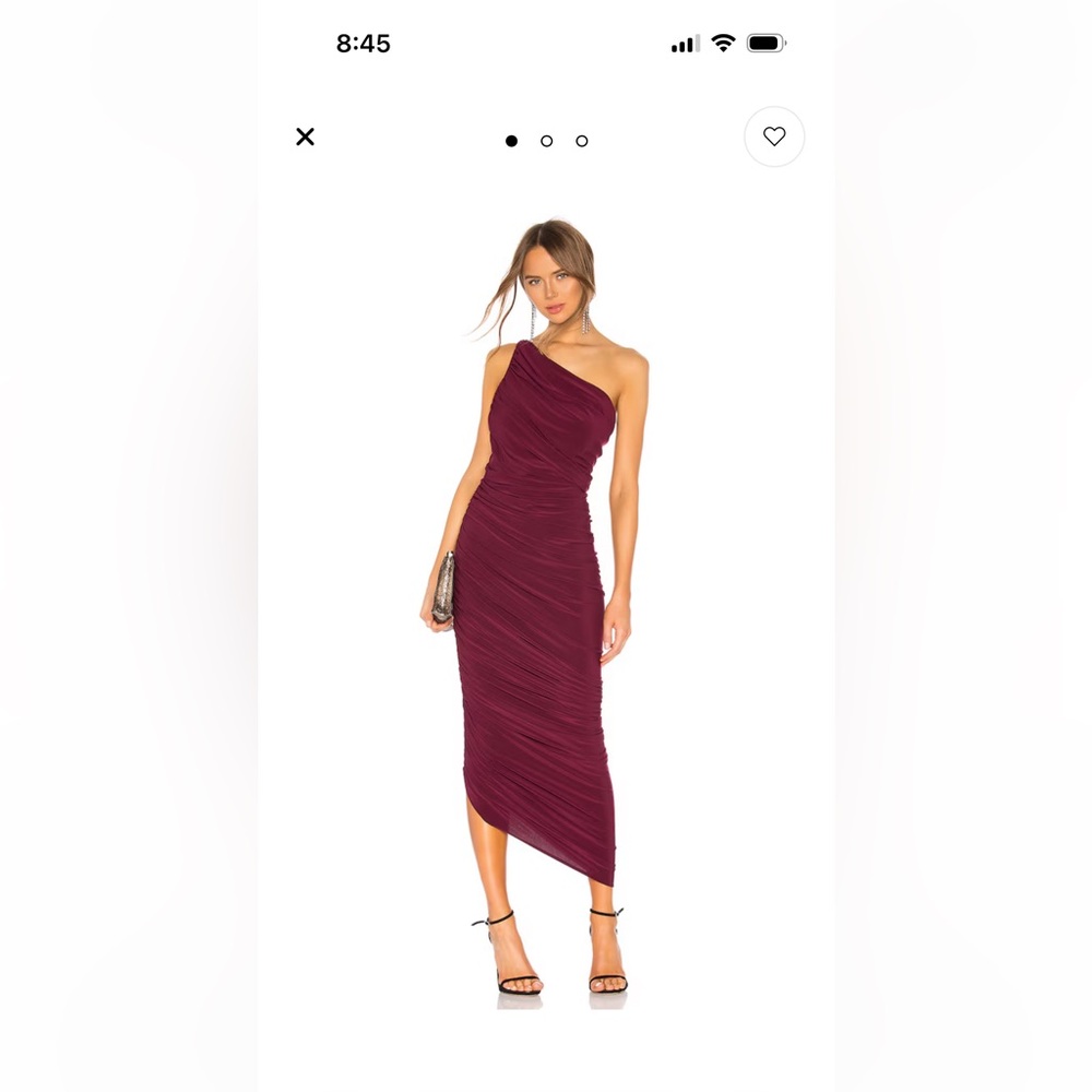 Elegant One-Shoulder Burgundy Dress
